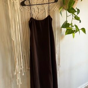 Avy & Co Yvonne chocolate knit Brown Maxi sweater Dress